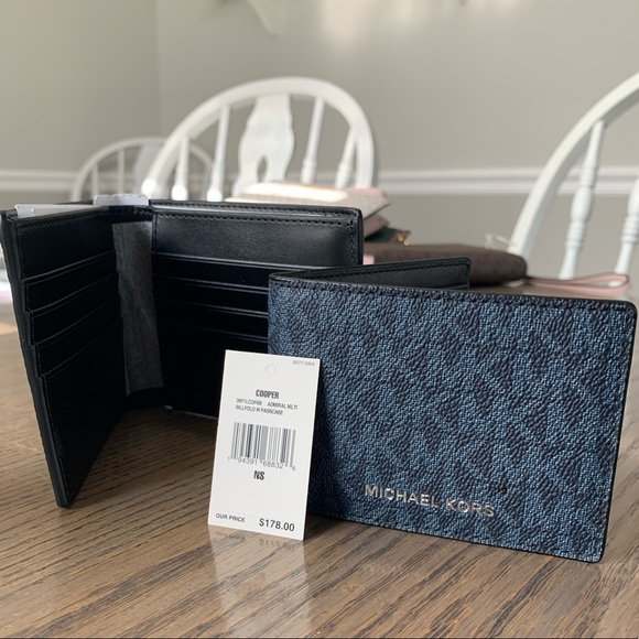 Michael Kors NEW 2-in-1 men’s leather wallet - Picture 2 of 12